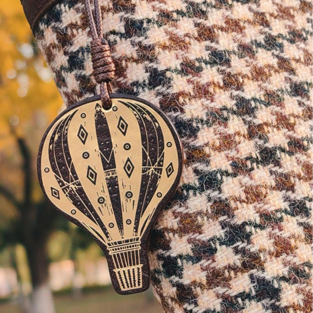 Air Balloon Real Leather Charm