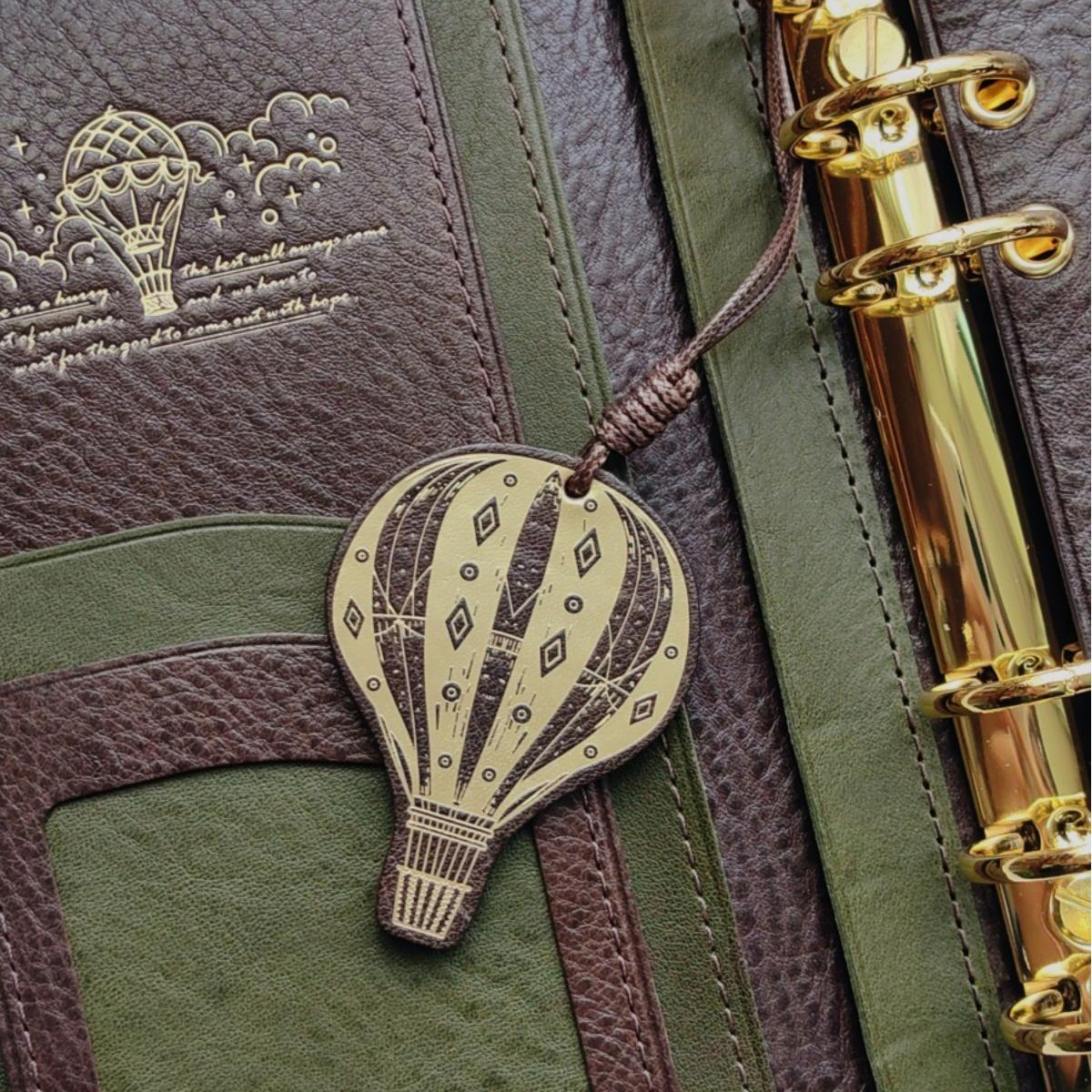 Air Balloon Real Leather Charm