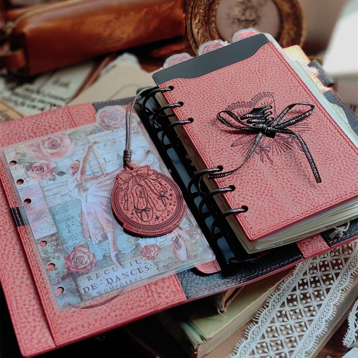 Ballet Shoes Real Leather Charm