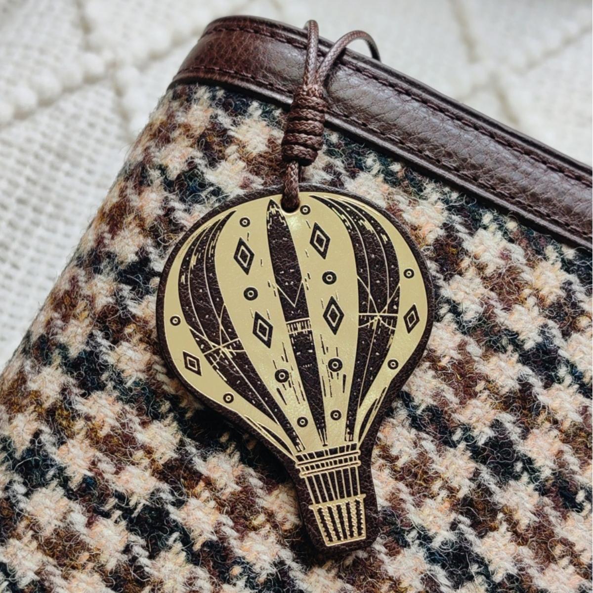 Air Balloon Real Leather Charm