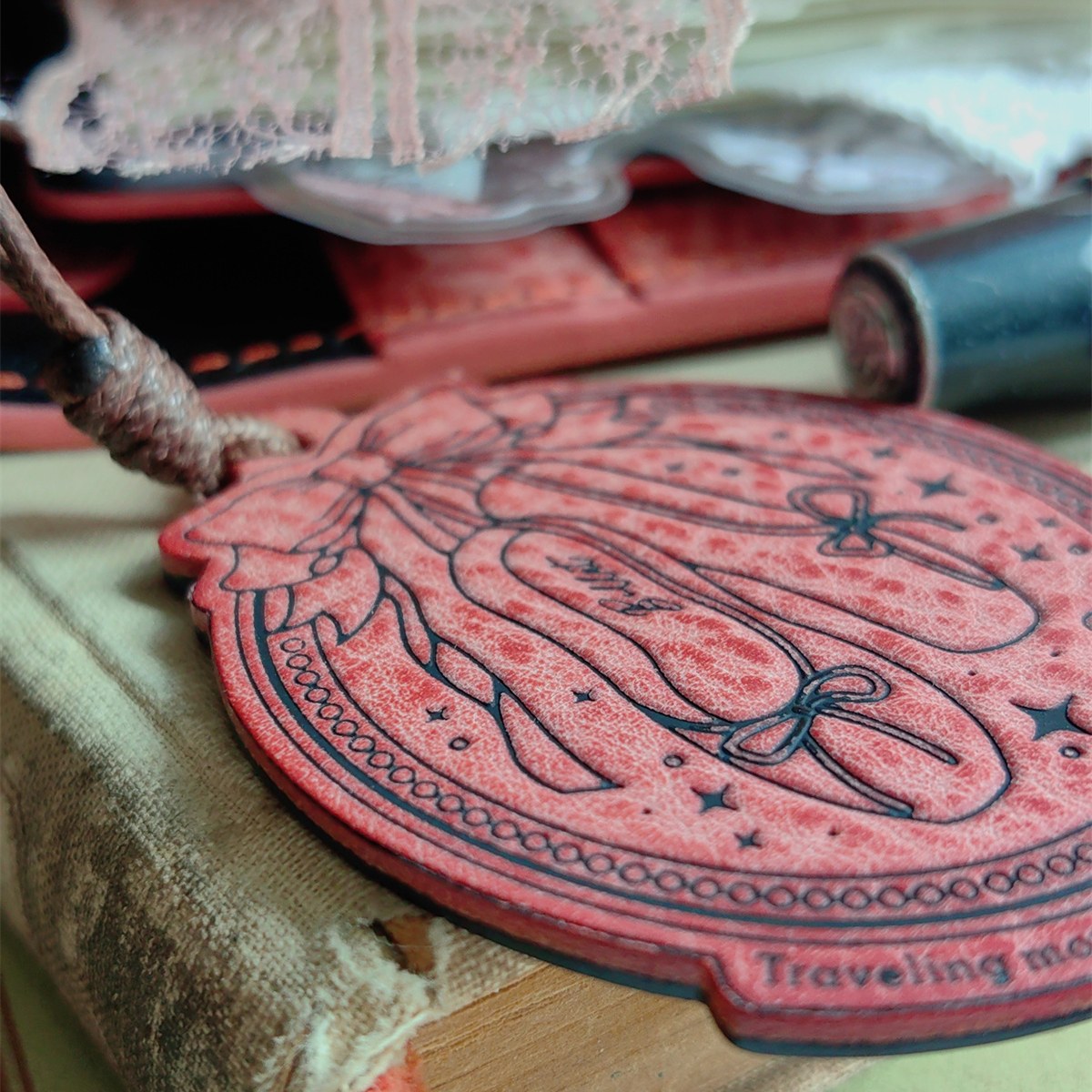 Ballet Shoes Real Leather Charm