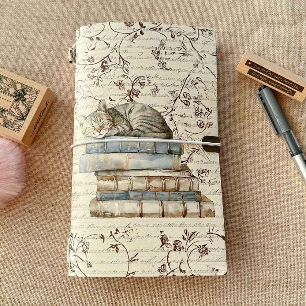 Reading Cat Binder Journal