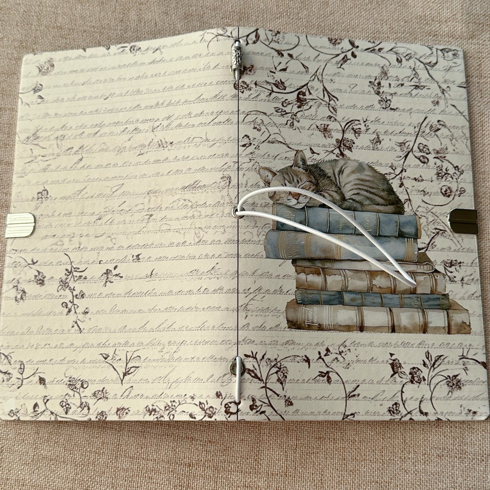 Reading Cat Binder Journal