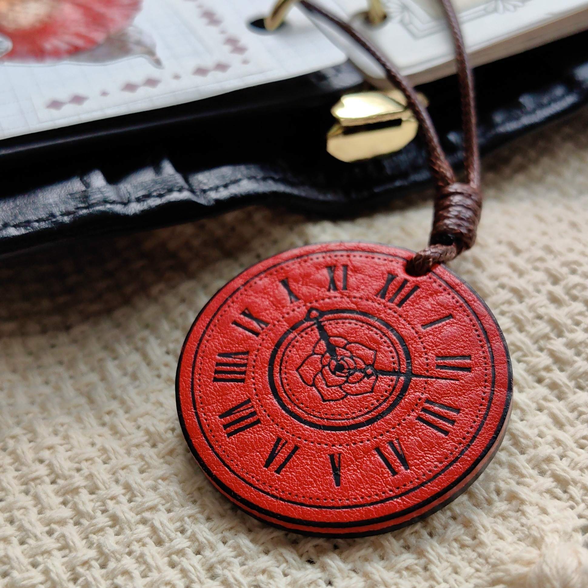 Rose Time Real Leather Charm