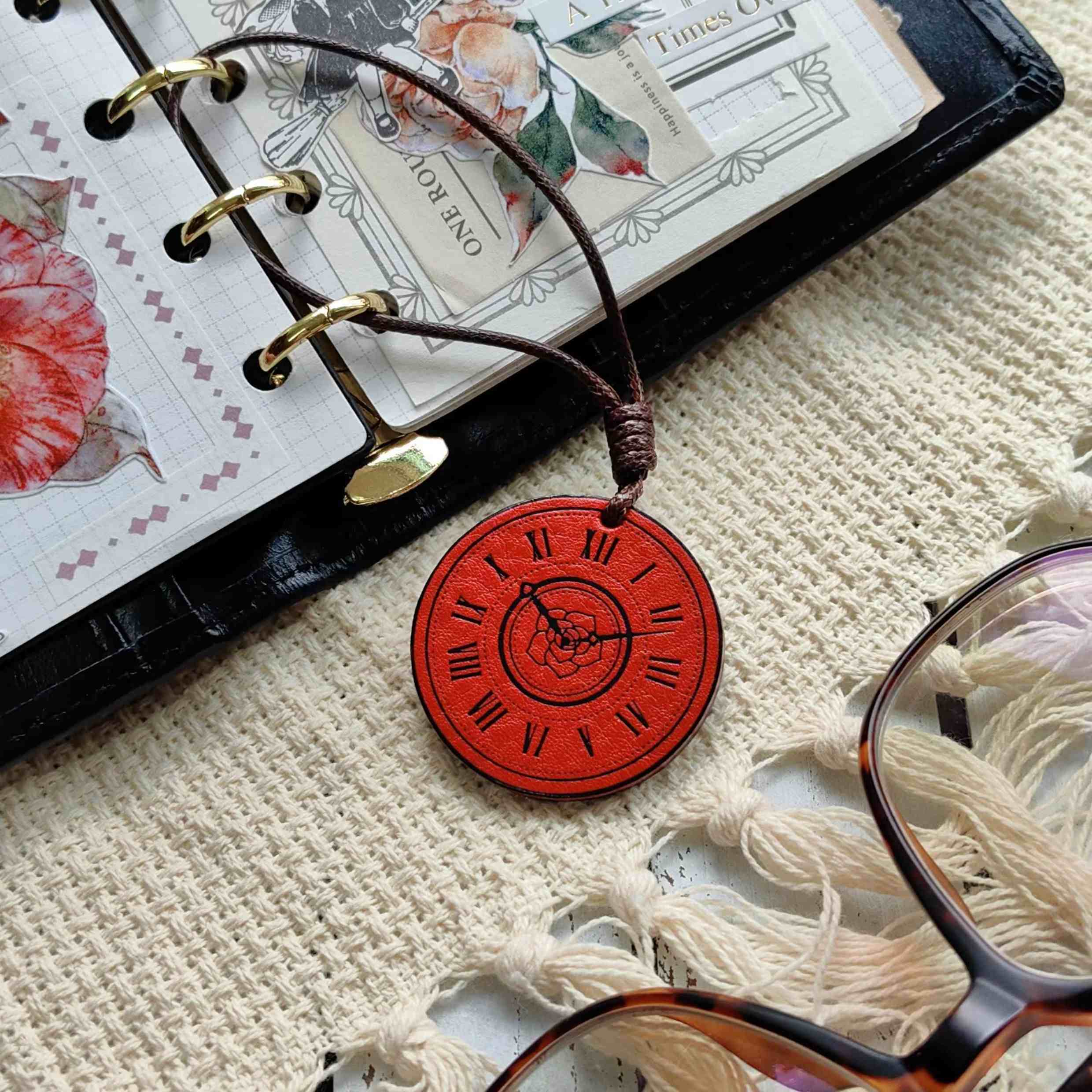 Rose Time Real Leather Charm
